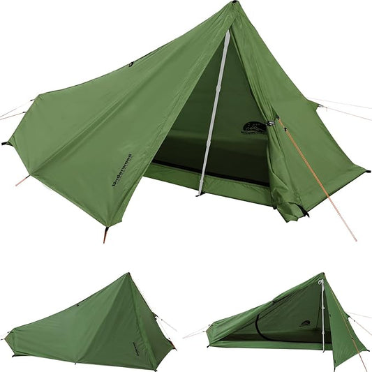 1 Person Trekking Pole Tent for Backpacking - Ultralight Backpacking Tent, Waterproof Hiking Tent for Camping, Lightweight...