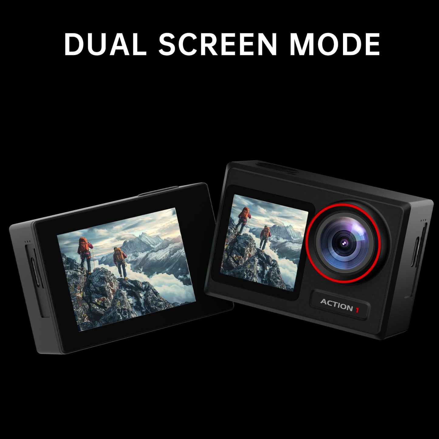 Oddv 4K60Fps 30Mp Action Camera With Front Lcd And Touch Rear Screens, Underwater Camera With 64Gb Memory Card, 132Ft Waterproof