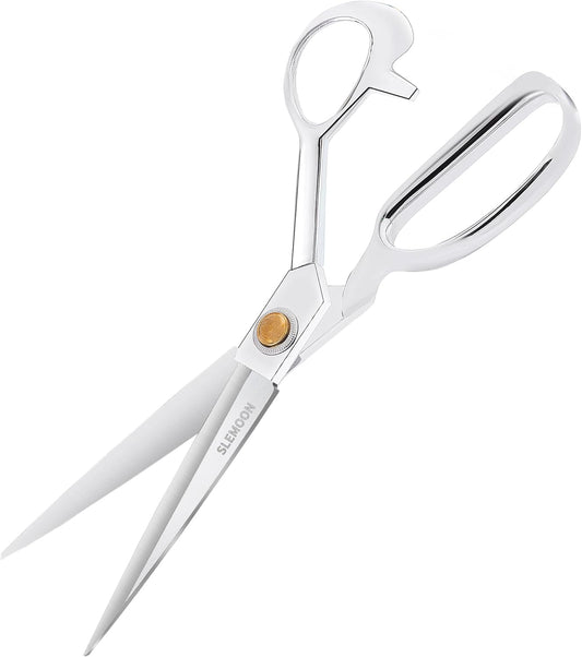 10" Sewing Scissors,Heavy Duty Tailor Scissors Shears for Fabric,Leather,Raw Materials,Dressingmaking,Altering-Professional Upholstery Shears for Dressmakers Students Office Crafting