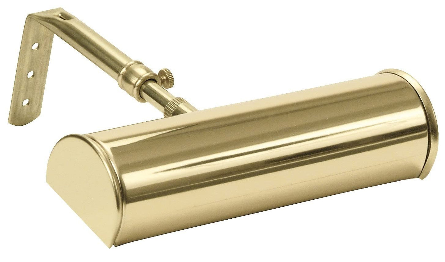 House Of Troy Advent Collection Abled7-61  Led Picture Light With Slide Arm For Adjustable Extension  Battery Operated With Switch On Shade  7 Metal Shade With Integrated Led  Polished Brass