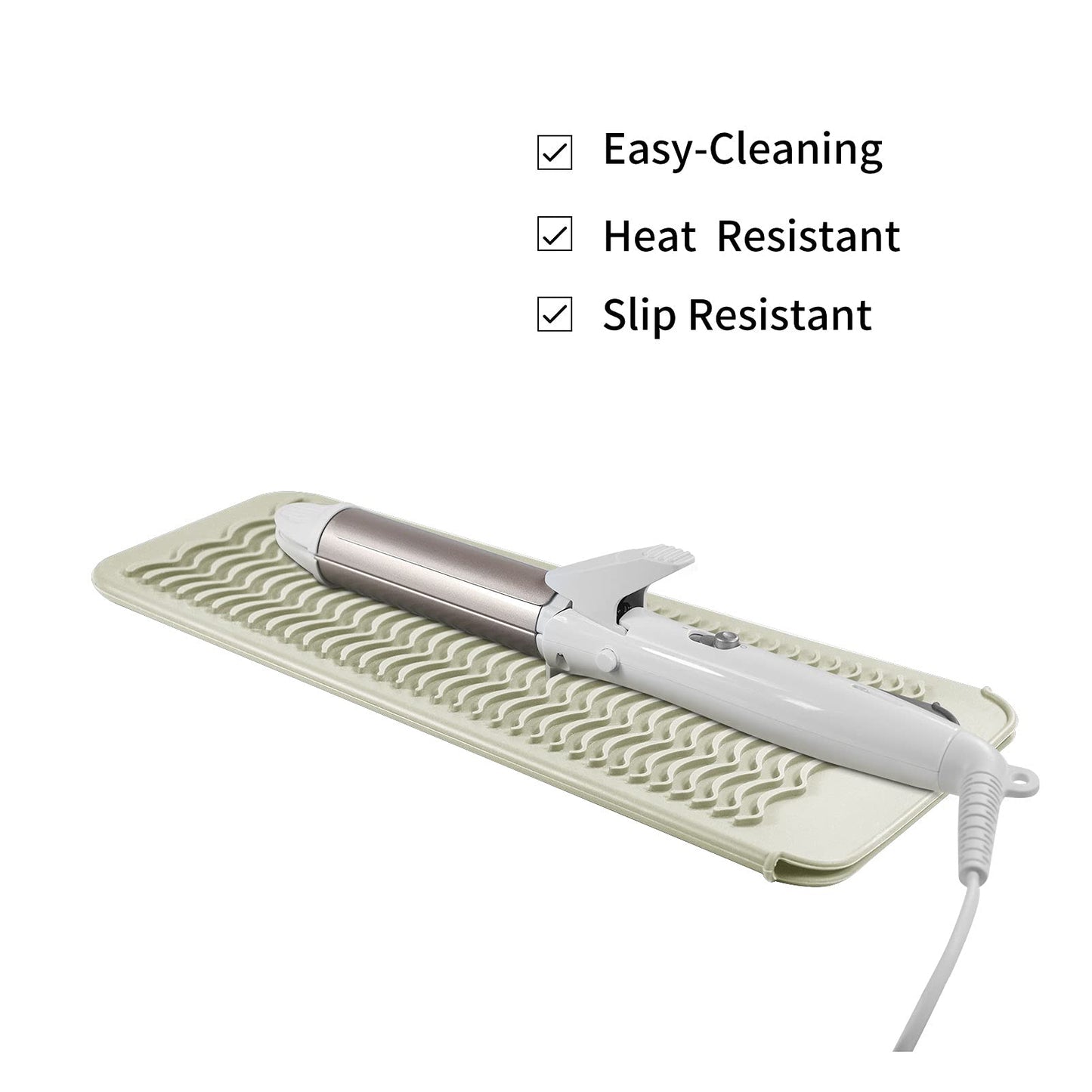 EIOKIT Silicone Heat Resistant Travel Pouch for Straightener, Curling Iron, Flat Iron, Waving Iron and Hot Hair Styling Tools (P
