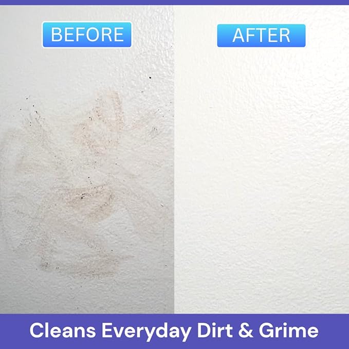 Wall Cleaner Spray - Effective on Painted Walls & Baseboards | Kitchen Cabinet Cleaner | Made in USA | Family & Pet Friendly | Must-Have for Parents & Teachers (24oz.)