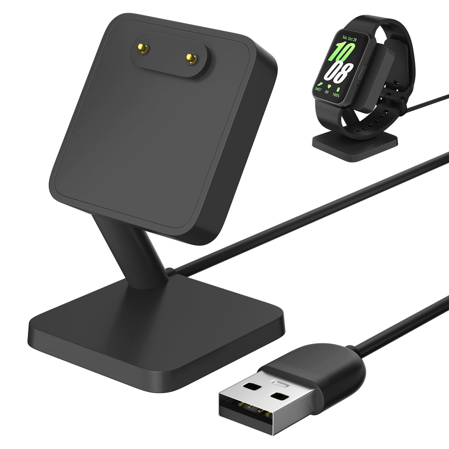 Gamorek Charging Station For Samsung Galaxy Fit 3, Replacement Smart Watch Charger 3.3Ft Usb Magnetic Charger Stand