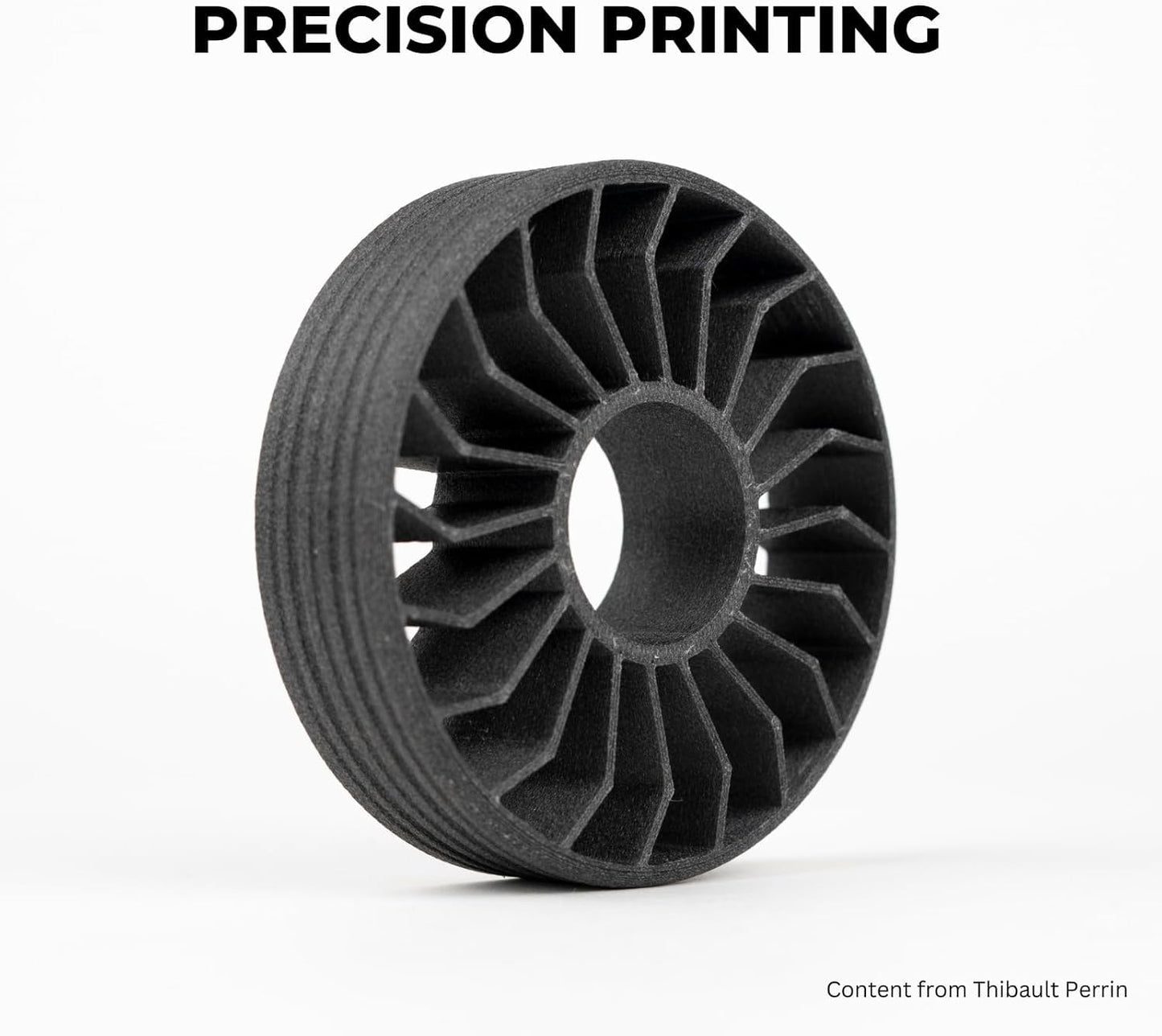 Siraya Tech Fibreheart ABS-GF Premium Glass Fiber 3D Printer Filament - 93°C Heat Resistance, High Durability, Precision Printing - for Automotive & Industrial Applications (1kg, Black)