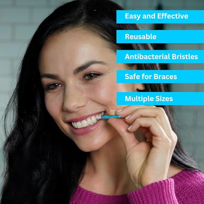 Piksters Interdental Brushes, Size 6, 100 Count (10 x 10 Packs), Interdental Tooth Brush for Larger Gaps, Gum Soft Bristles for Plaque Removal, Safe for Braces (100pk)