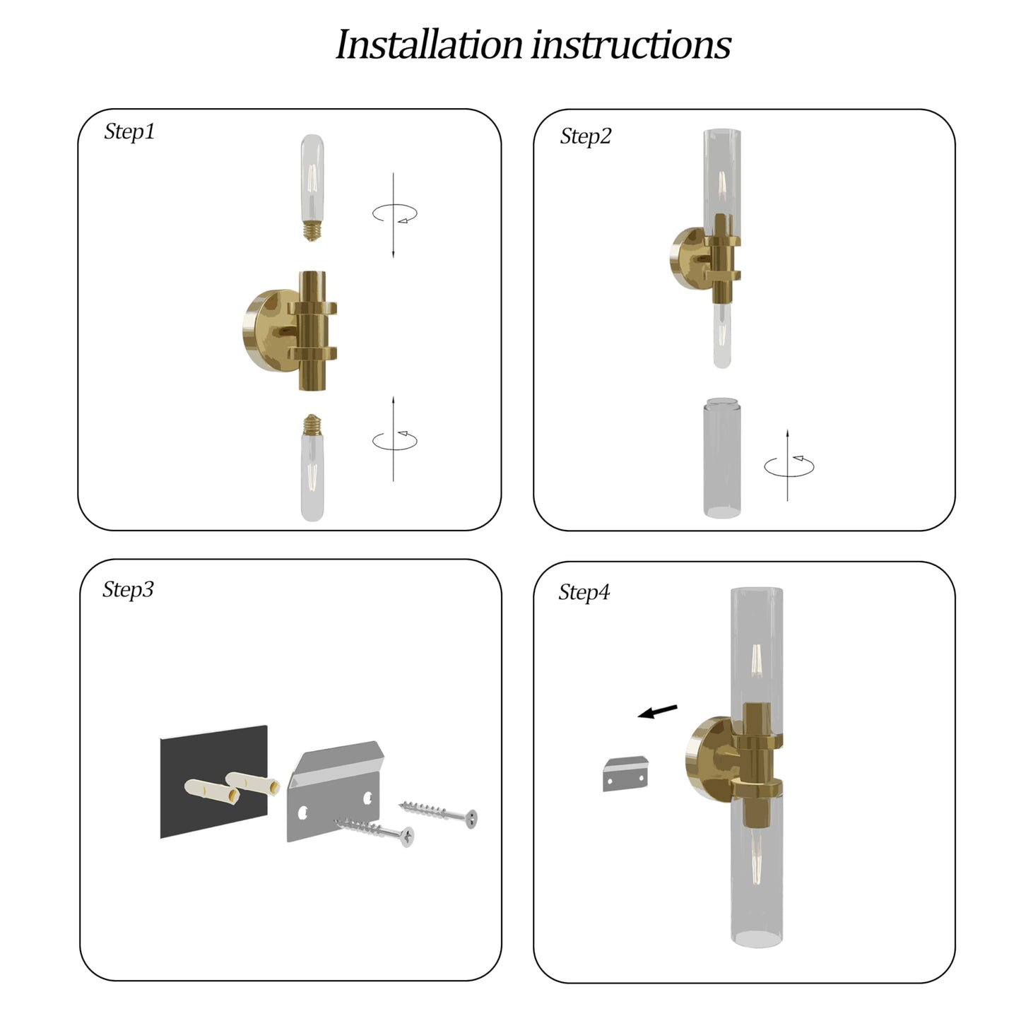Rayogale Rechargeable Battery Wall Sconce Set of Two, Wireless, Dimmable, USB-C Charging, Sand Nickel, Model WL-7116-SN-2P