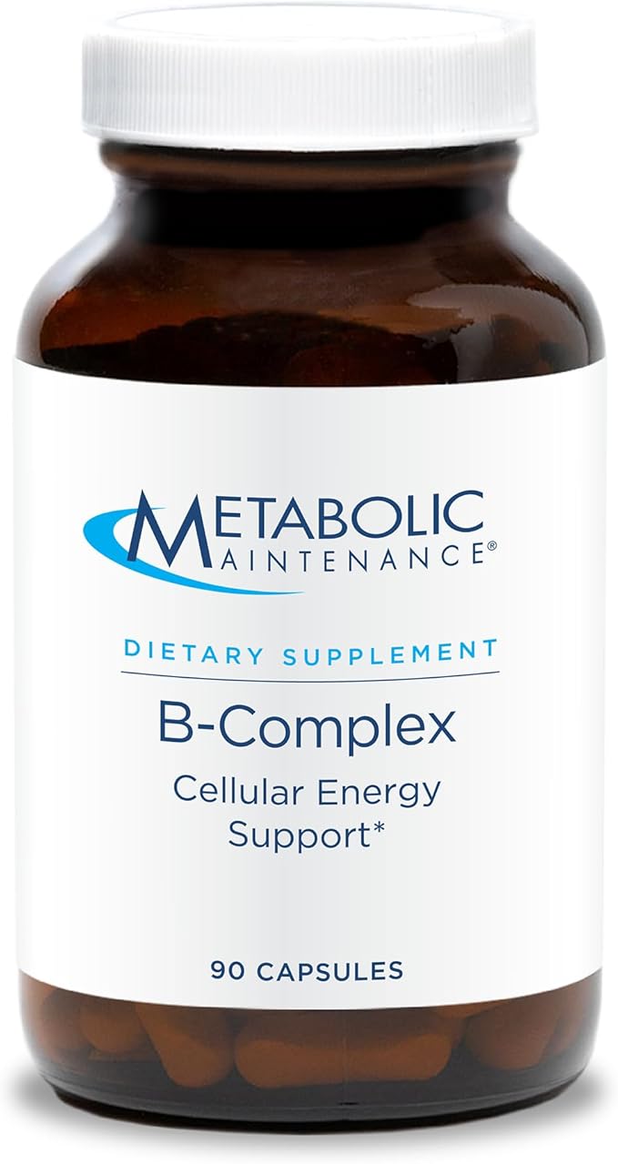 Metabolic Maintenance B-Complex - Methylated Vitamin B Complex for Women and Men, Cellular Energy Support with Folate, Niacin and Biotin, VIT B Supplement - 90 Vegan Capsules (Pack of 1)