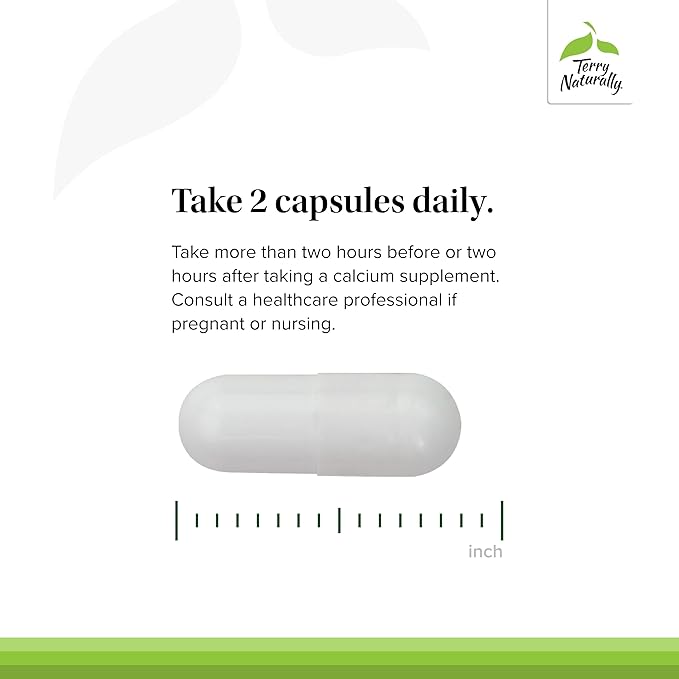 Terry Naturally Strontium - Bone Health & Strength Support Supplement - Supplement with Vegan Capsules - Health Supplement with Strontium Citrate for Superior Absorption - 60 Capsules