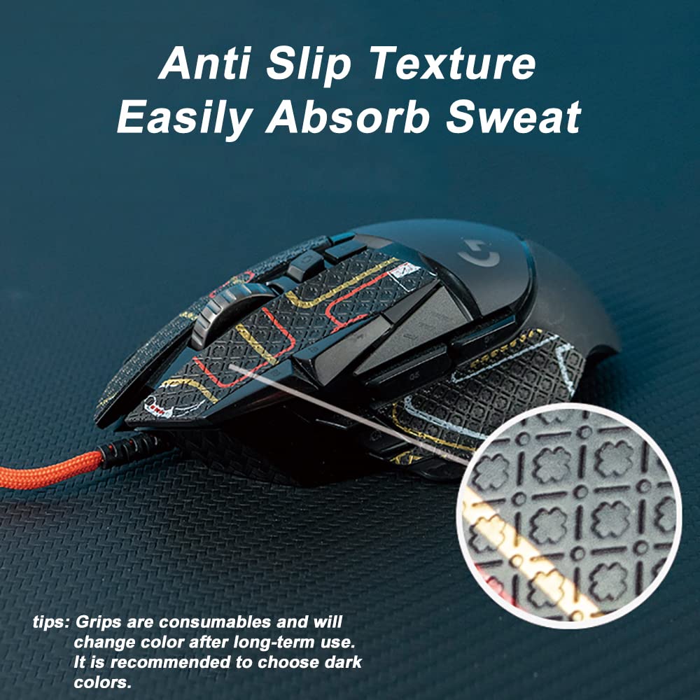 Hokeyio Grip Tape For Razer Deathadder V3 Pro - Anti-Slip,Enhanced Control, Suck Sweat,Soft Leather,Improves Fps Gaming Grip [Pr