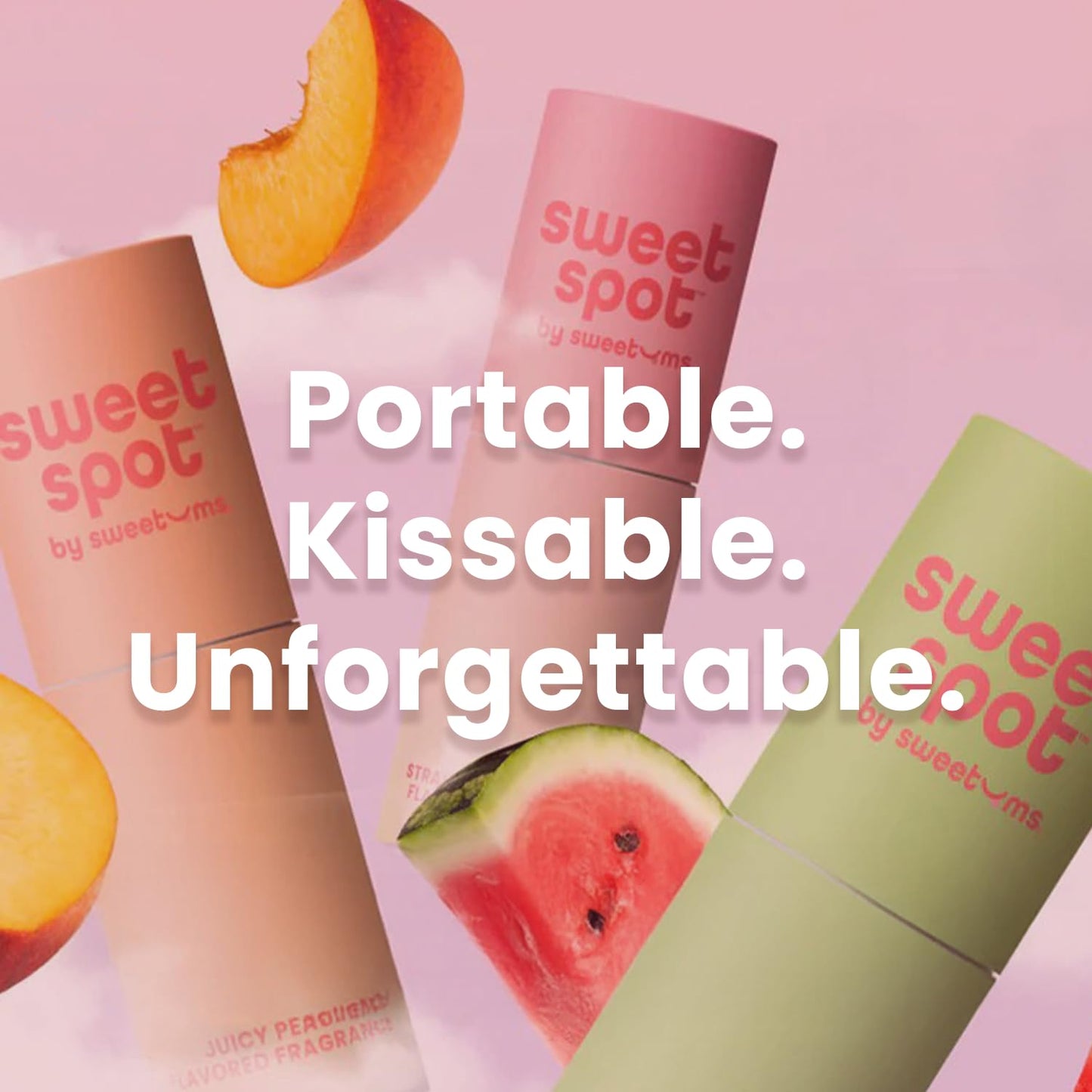 SweetSpot Flavored Solid Perfume Stick, Portable Travel Perfumes for Women, Long Lasting Fragrances, Non Sticky Formula, Natural Ingredients, Fragrance Stick (Watermelon)