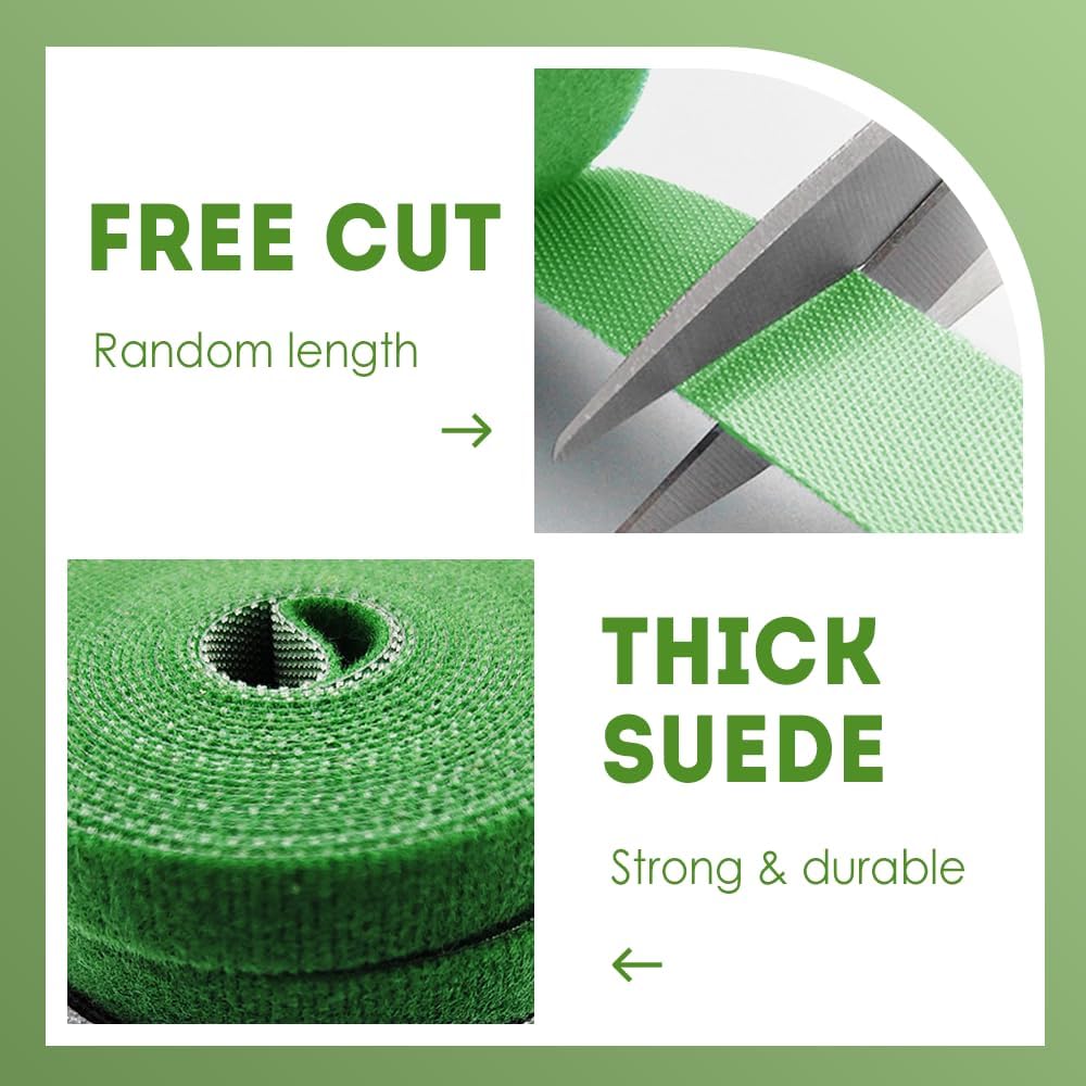 Reusable Plant Ties Tape for Climbing Plants, Garden Ties Tomato Plant Supports, Adjustable Garden Twine & Twist Ties Plant Ties for Outdoor Indoor Plants Stakes Gardening Supplies (Blue, 5 Rolls)