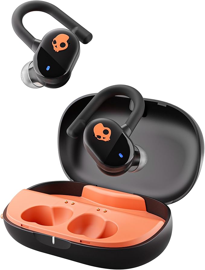 Skullcandy Push Play Active Wireless Earbuds, Bluetooth Headphones, Noise Isolating Fit, 34 Hrs Battery, Secure-Fit Over-E...