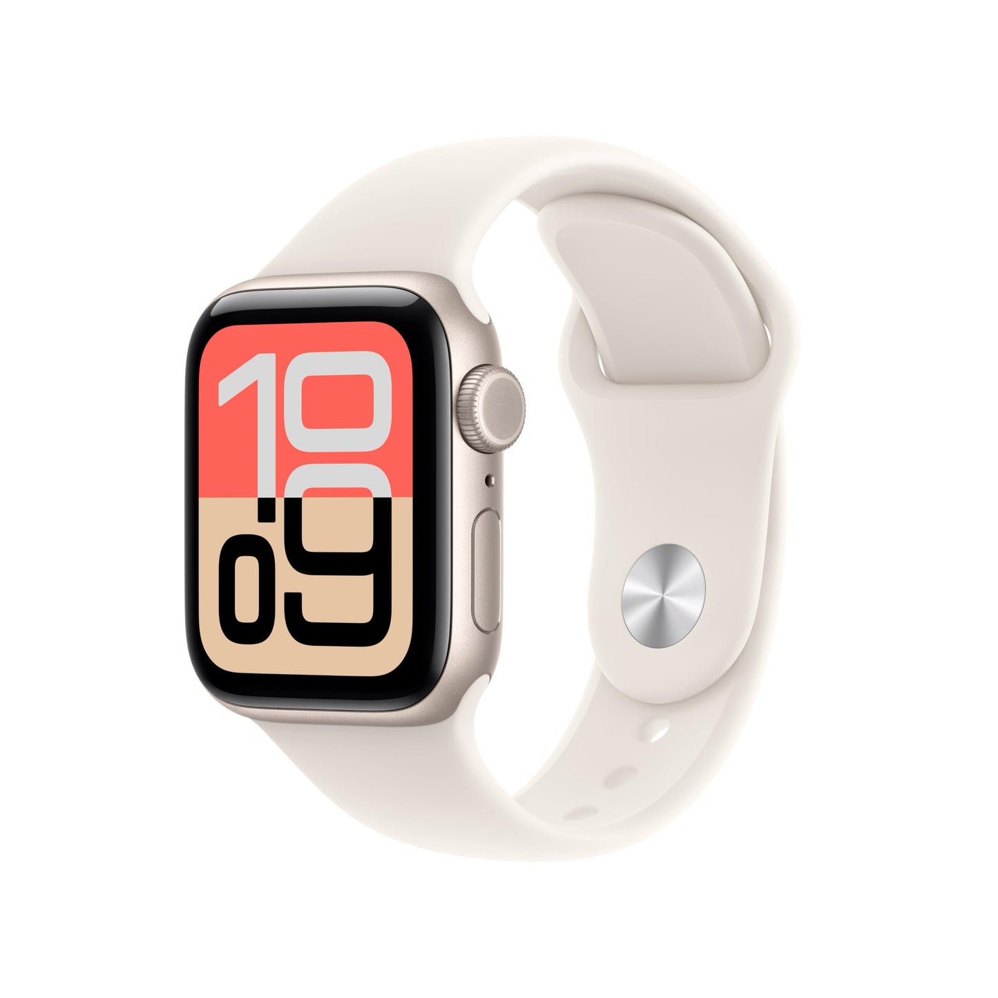 Apple Watch SE 3 [GPS + Cellular 40mm] Smartwatch with Starlight Aluminum Case with Starlight Sport Band - S/M. Fitness and Slee