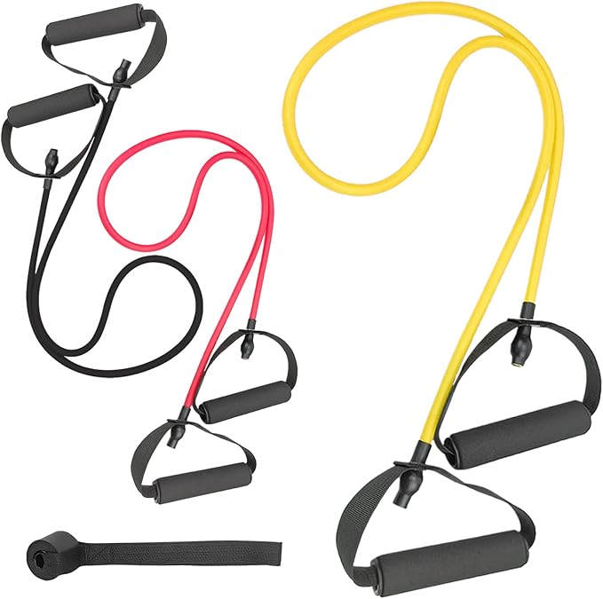Rhinenet 3PCS Resistance Bands with Handles Strength Bands Exercise Bands Set with Handles Elastic Bands Workout Bands for...
