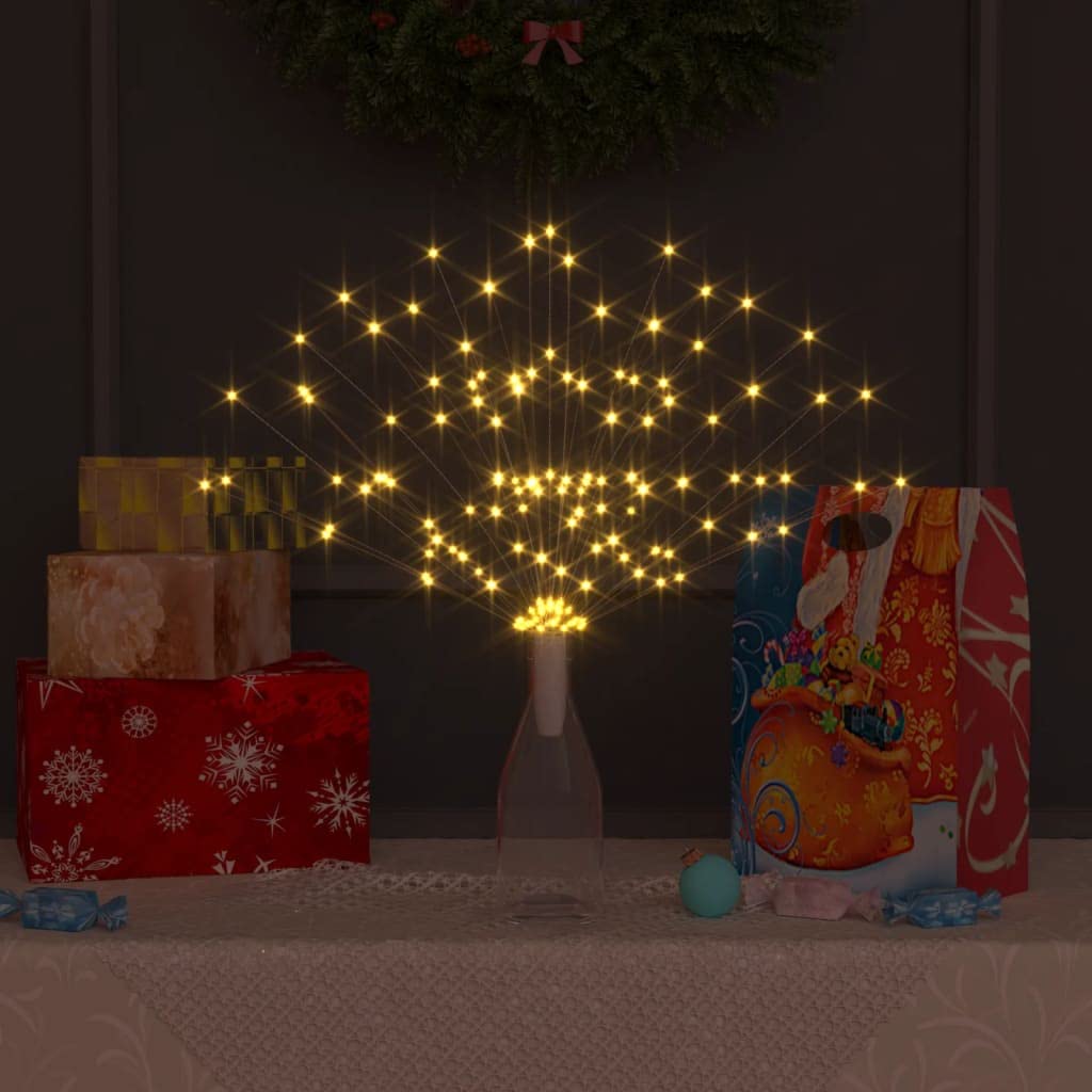 vidaXL Outdoor Christmas Fire  Lights - 10 Warm White LEDs, Remote Control, USB, 7.9 in, Model 328599