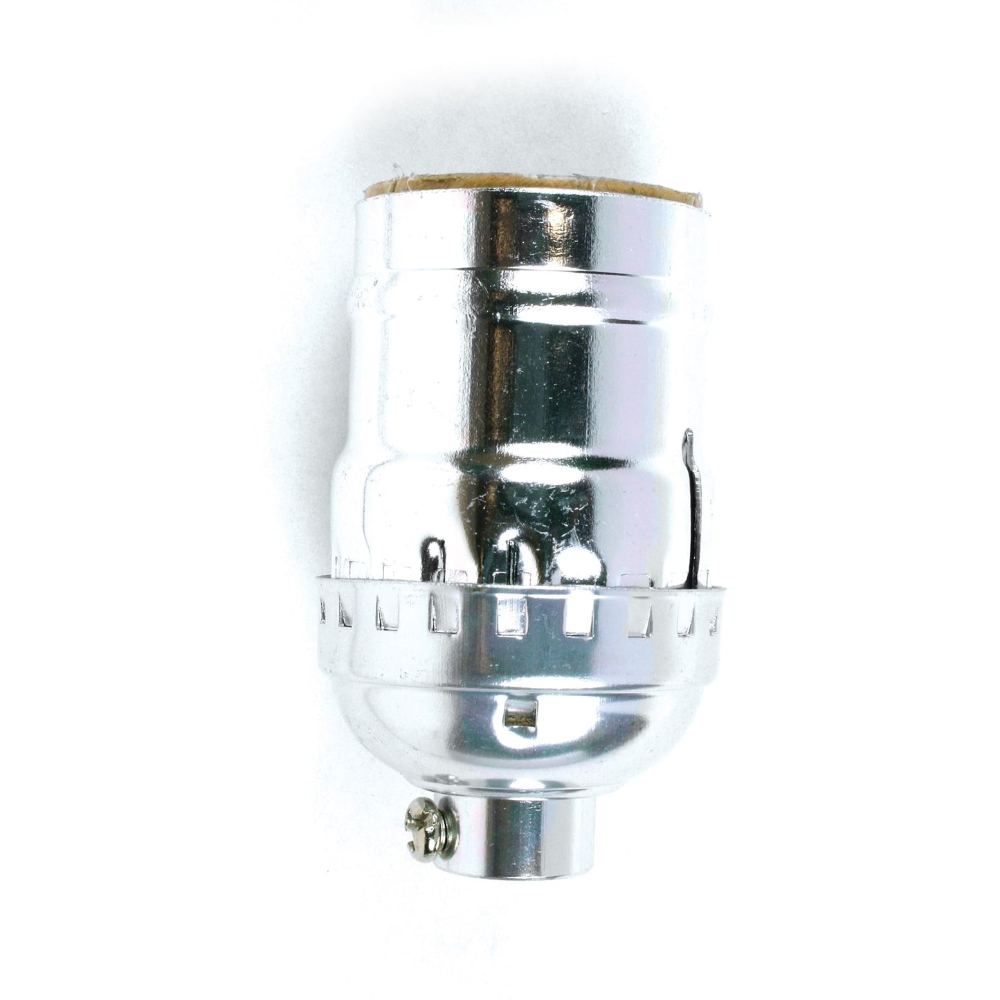 Jandorf Keyless Socket, Sleek Nickel Finish, Model 60400, Modern Lighting Solution