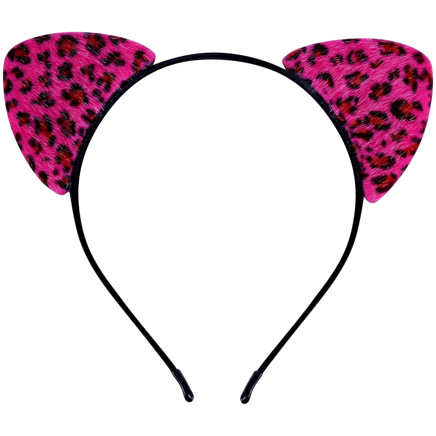 ASHONE Cat Ears Headband for Women Cute Cat Costume Hair Accessories for Halloween Party Cosplay (Rose Pink, One Size)