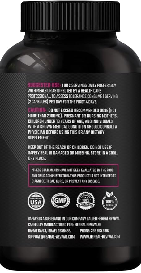 Female Libido Booster for Women - Increase Passion, Desire & Excitement - Relieve Stress, Reduce Dryness & Heighten Sensitivity, Hers Hornygoatweed Energy Supplement for Women in the Mood Enhancer