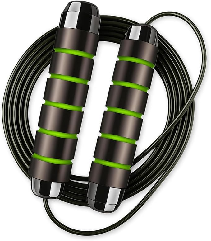 Jump Rope – Speed Jump Rope with Ball Bearings and Adjustable Cable – Jumping Cable for Men, Women, Kids – Ideal for Box, ...