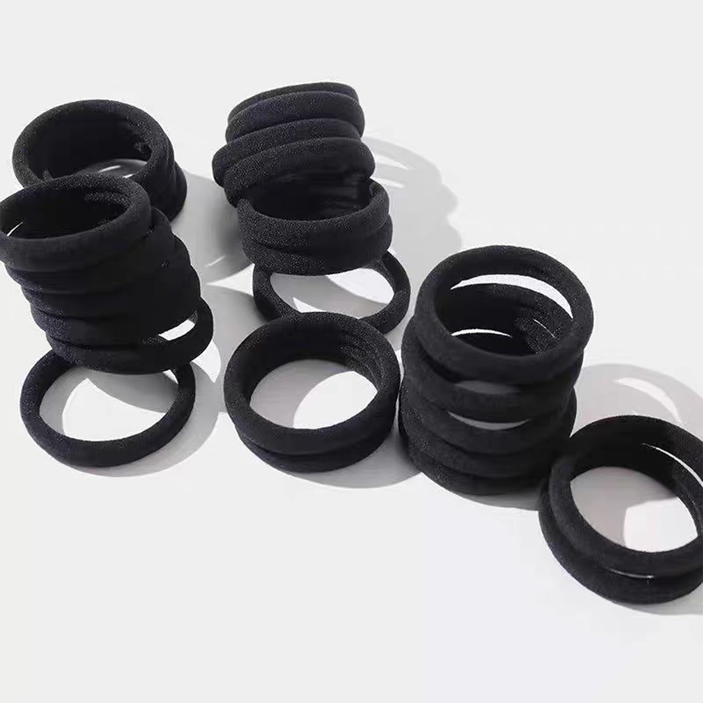 200PCS Black Hair Ties for Women & Girls Men Kids Toddler - Seamless, Thick, No Damage Elastic Hair Bands for Ponytails, Workout