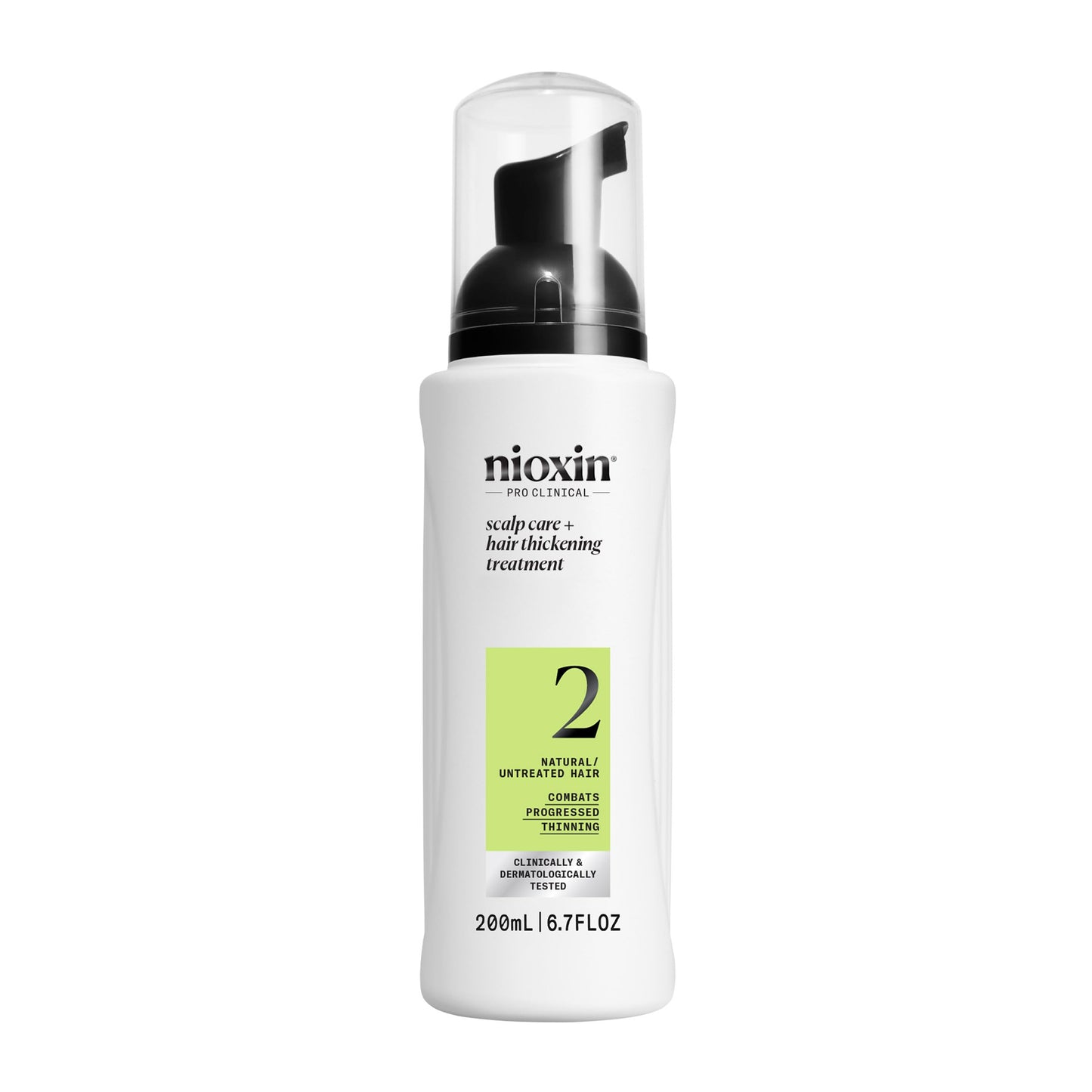 Nioxin Scalp + Hair Thickening System 2 Leave on Treatment, For Natural Hair with Progressed Thinning, 6.8 oz (Packaging May Var