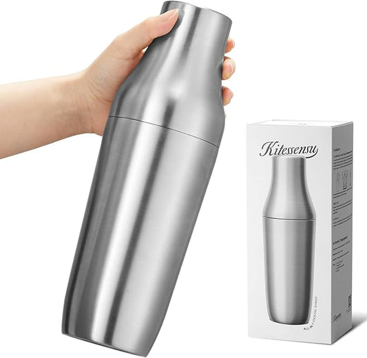 Kitessensu Hybrid Cocktail Shaker | Vacuum Insulated Stainless Steel Martini Shaker with Double Wall Martini Cup | Integra...
