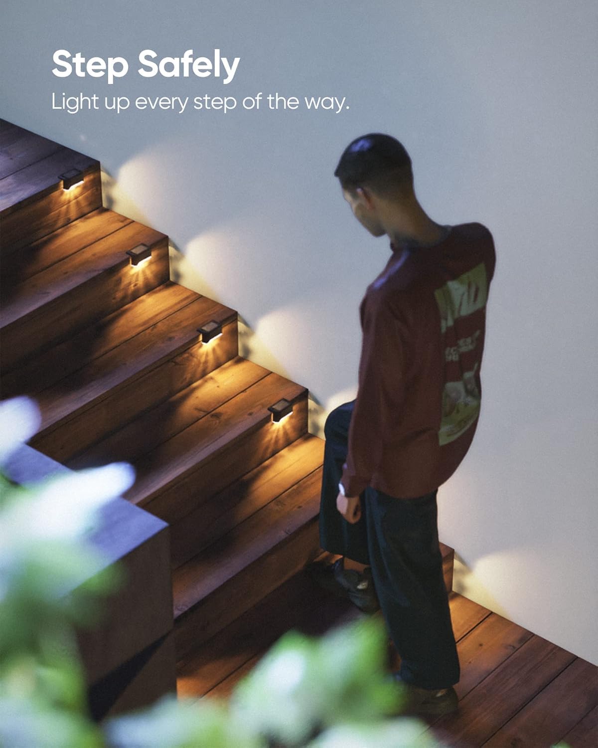 JACKYLED Solar Deck Lights, LED Pathway Light, IP65 Waterproof, 4 Pack, Black, Model JKSL04-S01P103AUS