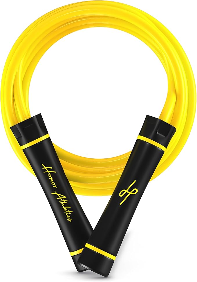 Honor Athletics 3.0 Muay Thai Style Weighted Jump Rope/Crafted for High-Intensity Training/Muay Thai & MMA - Lasting PVC J...