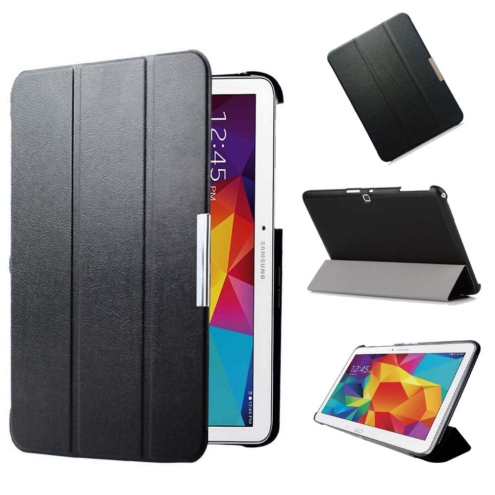 Kuesn Sm-T530 T531 Smart Cover Case For Samsung Galaxy Tab 4 10.1 Tablet Ultra Slim Flip Folio Pu Leather Stand Case With Magnet