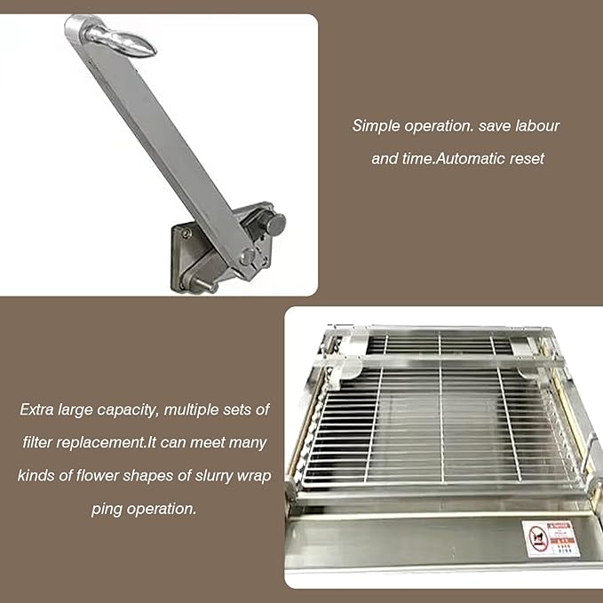 Commercial Donut Automatic Temperature Regulating Coating Machine 1500W 24L Oil Tank,15-20 Pcs/time,Donut Coater & commercial donut glazer machine,suitable for small cakes&donuts (Donut Coating)