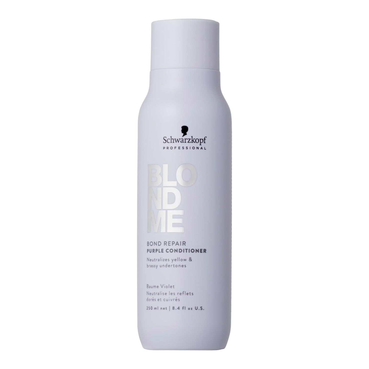 BlondMe Bond Repair Purple Conditioner for Blonde Hair | Neutralizes Yellow & Brassy Tones | Lightweight, Nourishing & Detangles