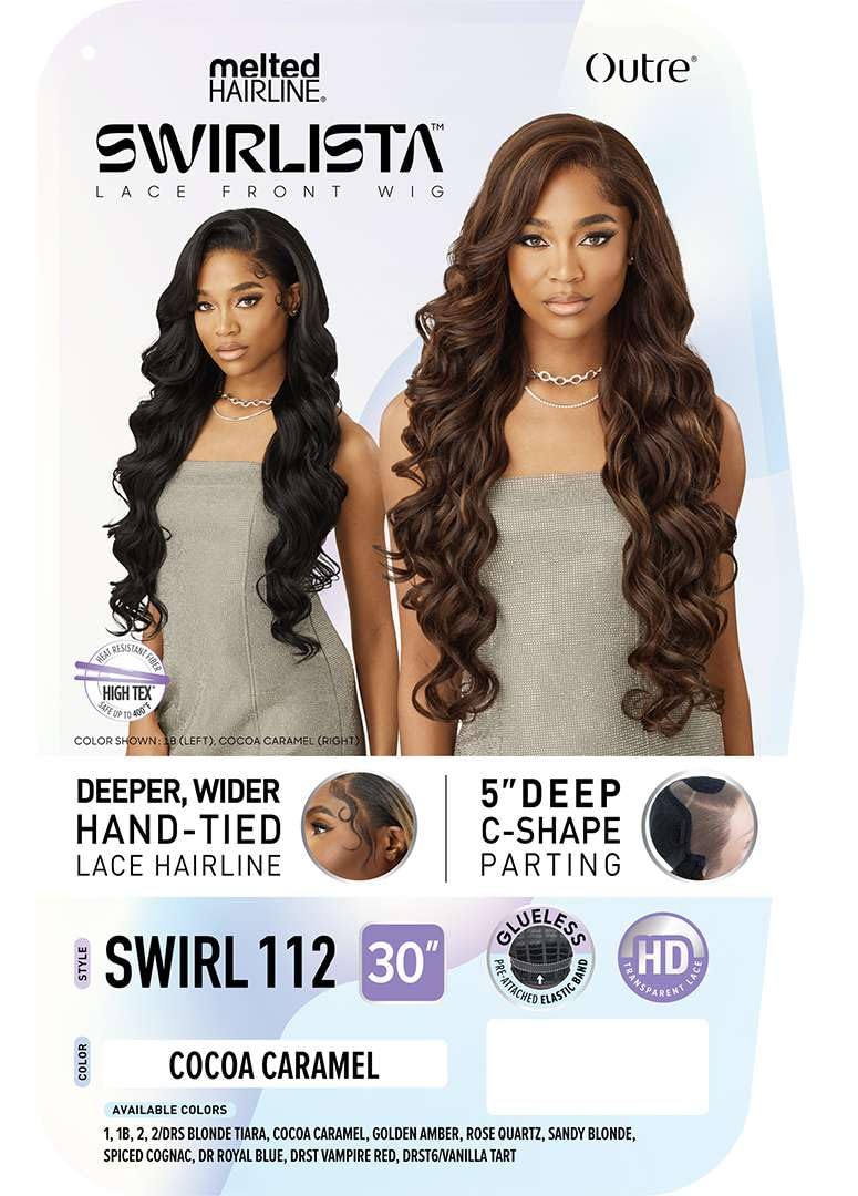 Outre Lace Front Wig - Melted Hairline - Swirlista - Swirl 112 (DARK BROWN 2)
