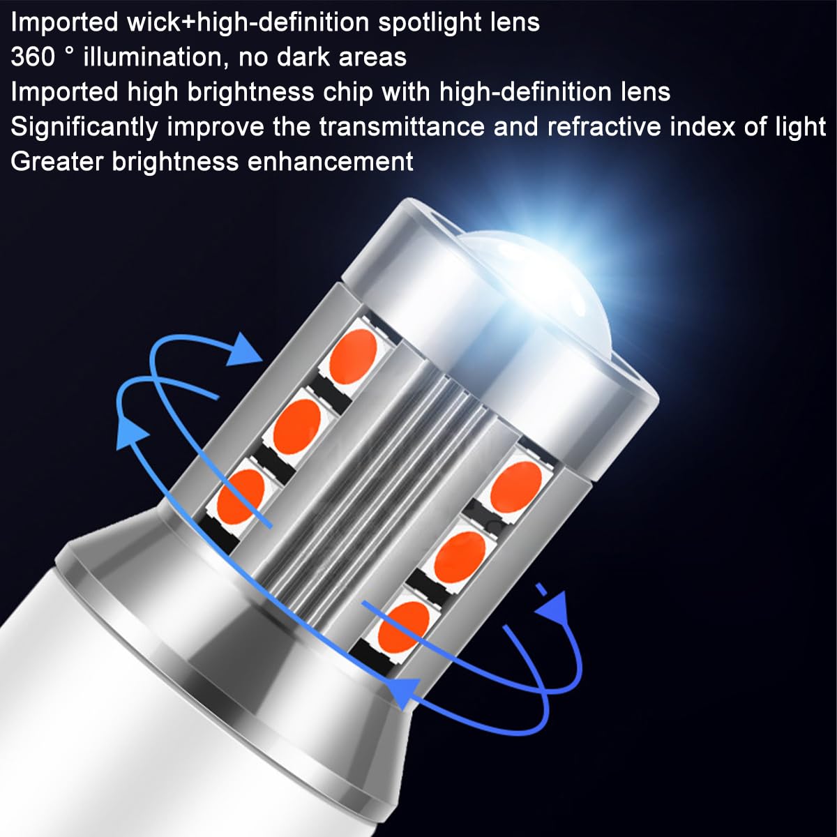 Mandark 3156 Led Car Turn Signal Bulbs  2Pcs Super Bright Automotive Front Rear Blinker Light  Brighter Vehicle Marker Parking Lighting Accessories  Universal For Suv Sedan Truck (White)
