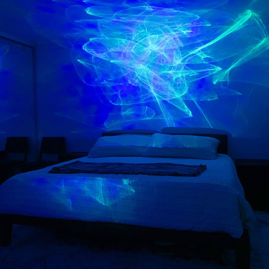 Blisslights Ark Lite Led Aurora Projector - Green/Grey Mood Lamp, Laser Nebula Galaxy Lighting, Model 900-00054_A
