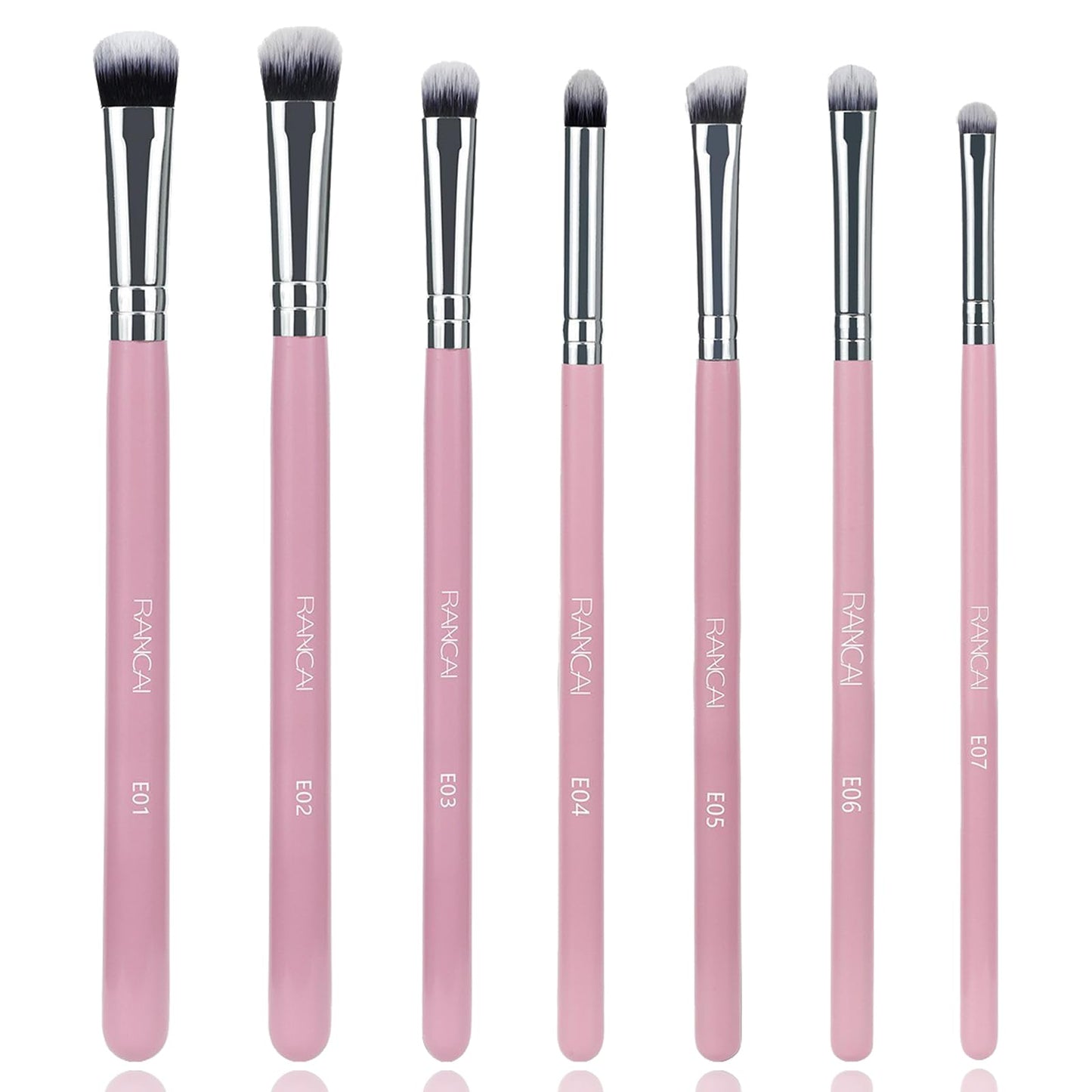7Pcs Eye Makeup Brush Set,Portable Eye brushes,Professional Blending Eyeshadow Makeup Brushes,Eyeshadow with Soft Hairs and Wood