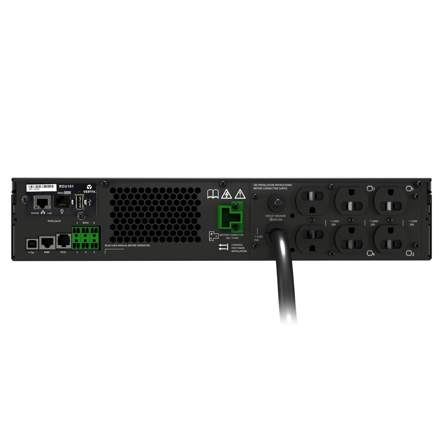 Vertiv Liebert Gxt5 Ups With Snmp/Webcard - 3000Va 2700W 120V, Online Double Conversion 2U Rack/Tower, Energy Star Certified, Le