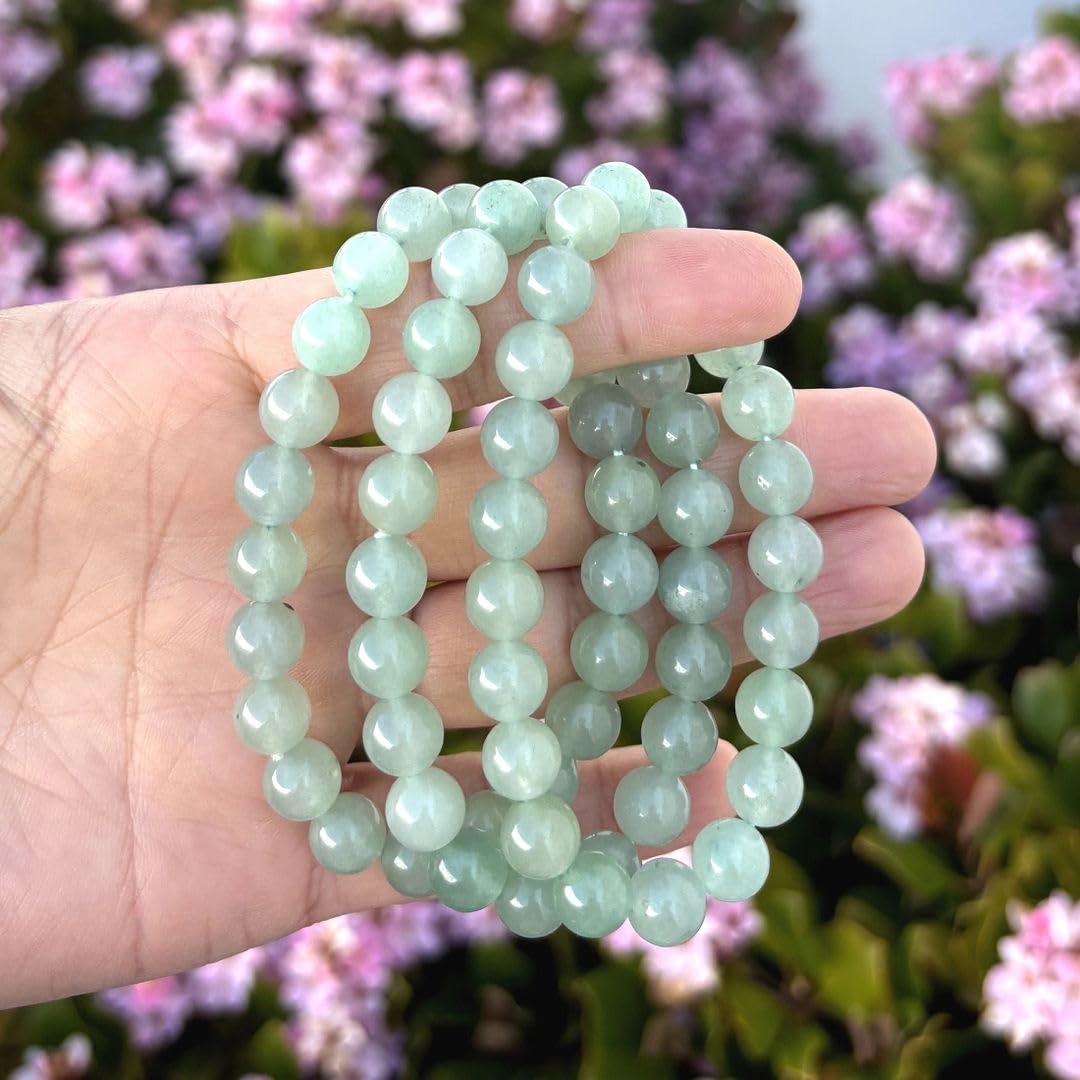 Adabele Real Natural Green Aventurine Gemstone Beaded Bracelet 7.5 inch Stretch Chakra Healing Crystal Stone Jewelry Women Mom G
