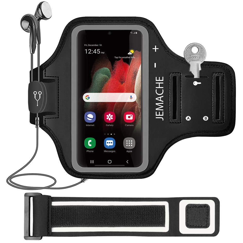 Galaxy S25 S24 Ultra Armband  Jemache Gym Workouts Running Arm Band For Samsung Galaxy S25/S24/S23/S22/S21 Ultra (Black) -Like New