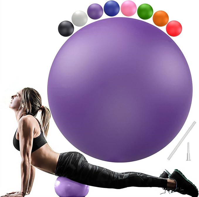 Soft Pilates Ball 9 Inch, Ideal Small Exercise Ball Between Knee Squeeze for Physical Therapy Yoga Core Medicine Abs Pt Bo...