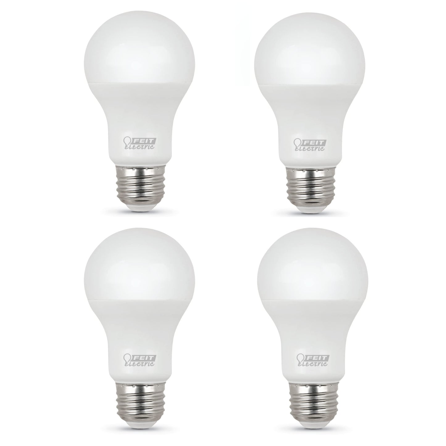 Feit Electric A19 Led Light Bulbs, 60W Equivalent, Non-Dimmable, 800 Lumens, 4 Pack, 2700K Soft White, E26 Base,