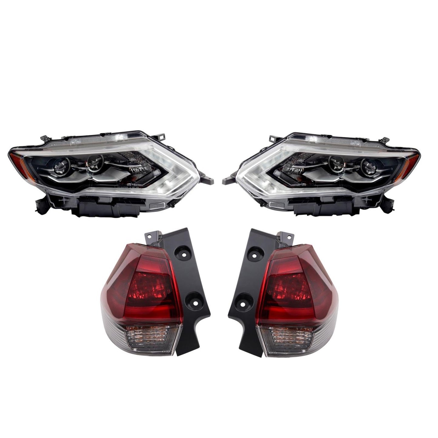 Trq Lighting Kit Ni2502256 Ni2503256 Ni2804113 Ni2805113 Compatible With 2018 Nissan Rogue