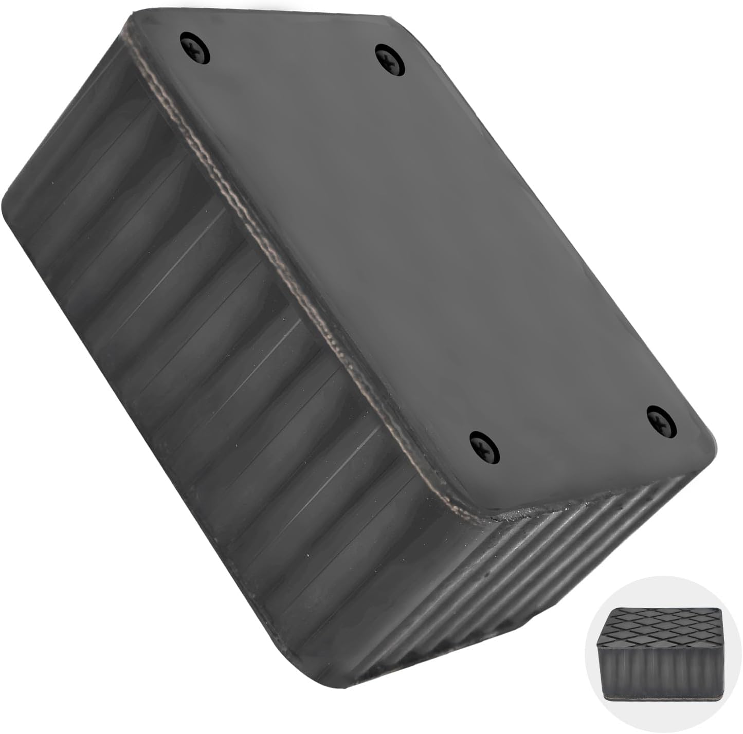 Rubber Block for Car Lift- Nylon Layer Reinforced, Heavy Duty 0000lbs Capacity, Anti-Split Spacer Pads for Commercial Scissor Lift, SUVs, Trucks& More- 6.3″(L)×4.7″(W)×3.2″(H) 1Piece
