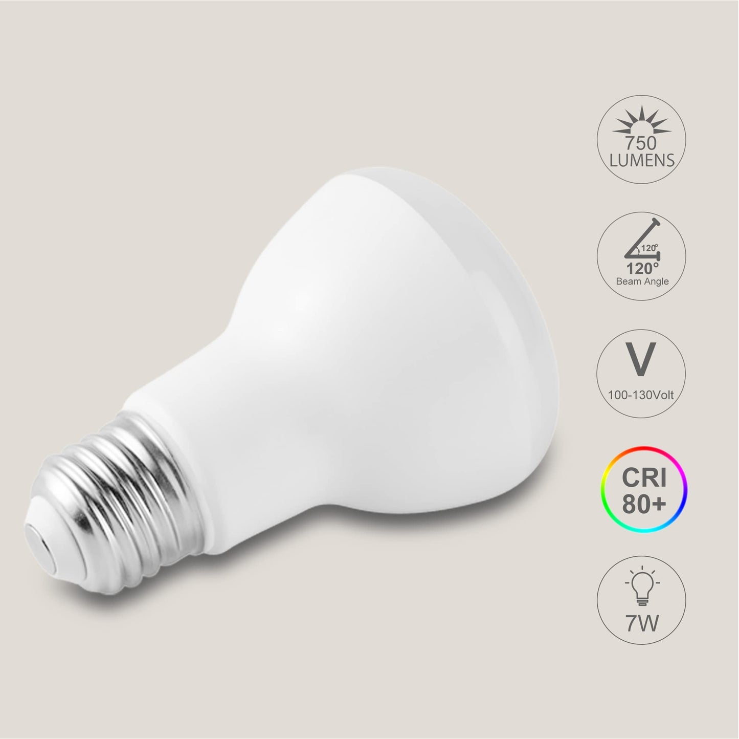 Ftl 12-Pack Br20 Led Bulb Dimmable  3000K Warm White  7W 750Lm 50W/60W Equivalent R20 Indoor Flood Light Bulbs For Can Lighting  Recessed Lighting