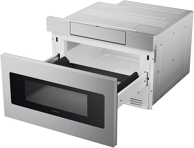 SHARP SMD2470ASY Microwave Drawer Oven, 24-inch, 1.2 Cubic Feet, 950 Watt, Concealed Control Panel with Digital LCD Display, Stainless Steel