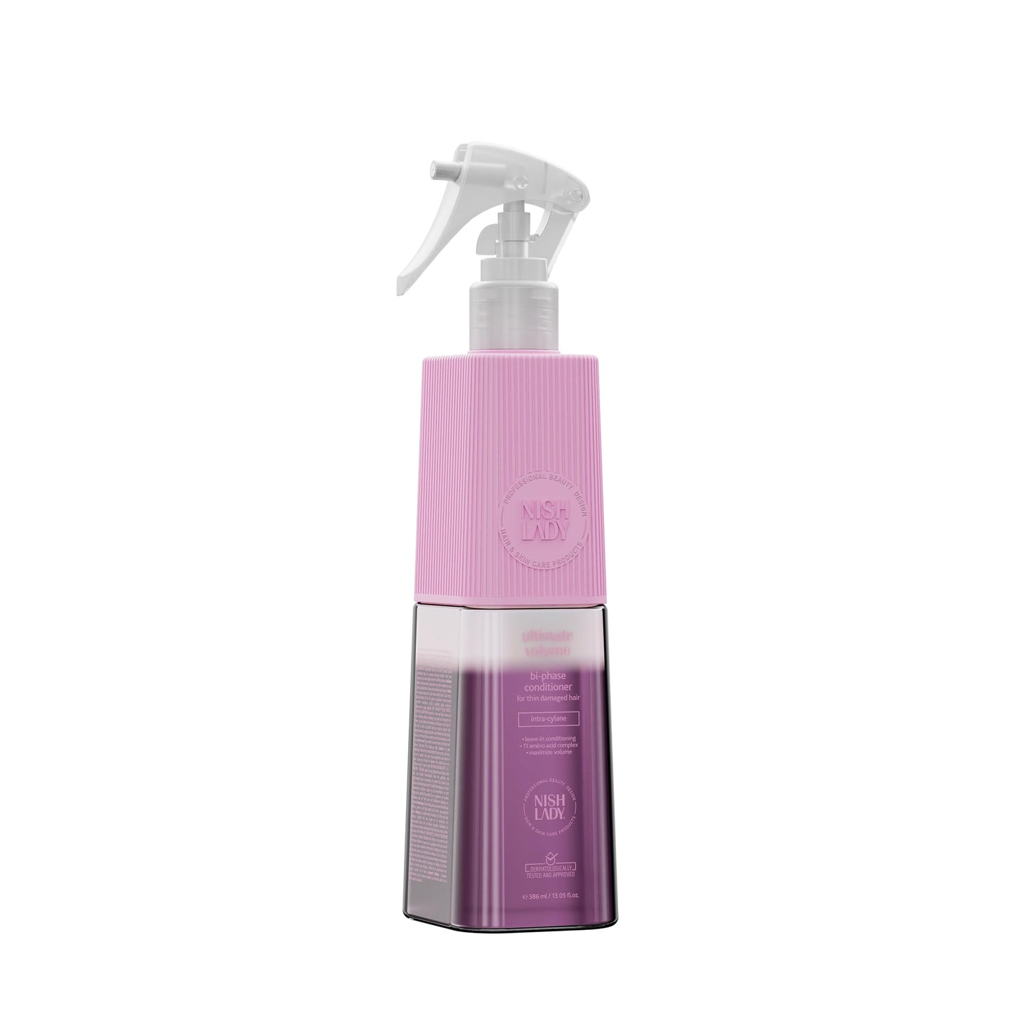 Nishlady Ultimate Volume Bi-Phase Conditioner for Thin Damaged Hair, 13 Fl Oz (Pack of 1), Purple
