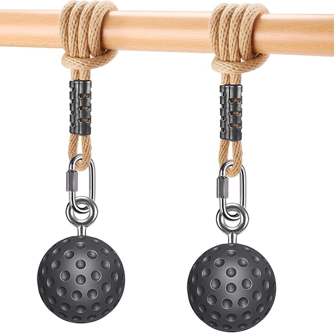SELEWARE Pull Up Ball Grip, Non-Slip Rock Climbing Holds Pull Up Power Ball for Strength Training Attachment, Neutral Grip...
