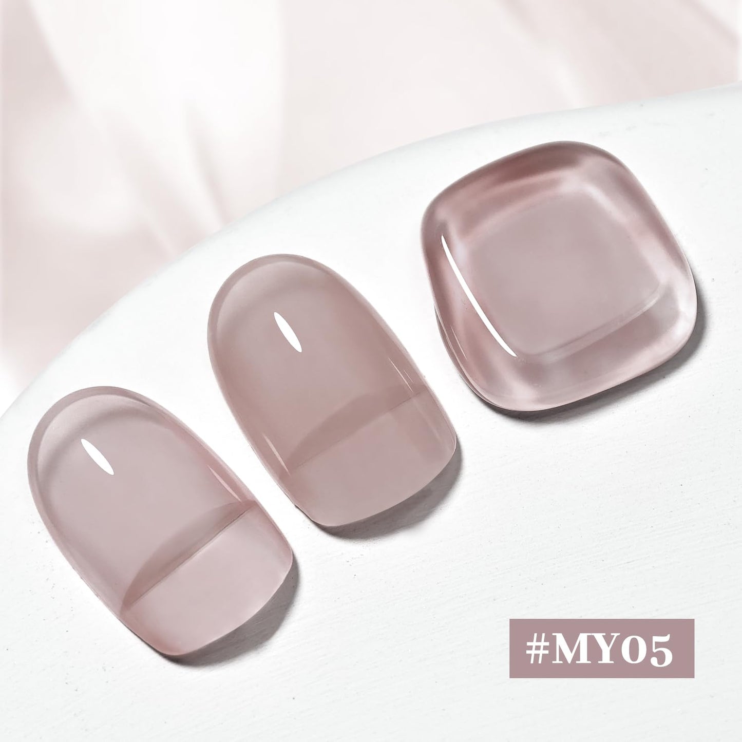 OpenLive 16.5ml Jelly Light Gray Nail Polish Large Volume Quick Dry Nail Polish, Long Lasting Shine, Fingernail Toenail Nail Art