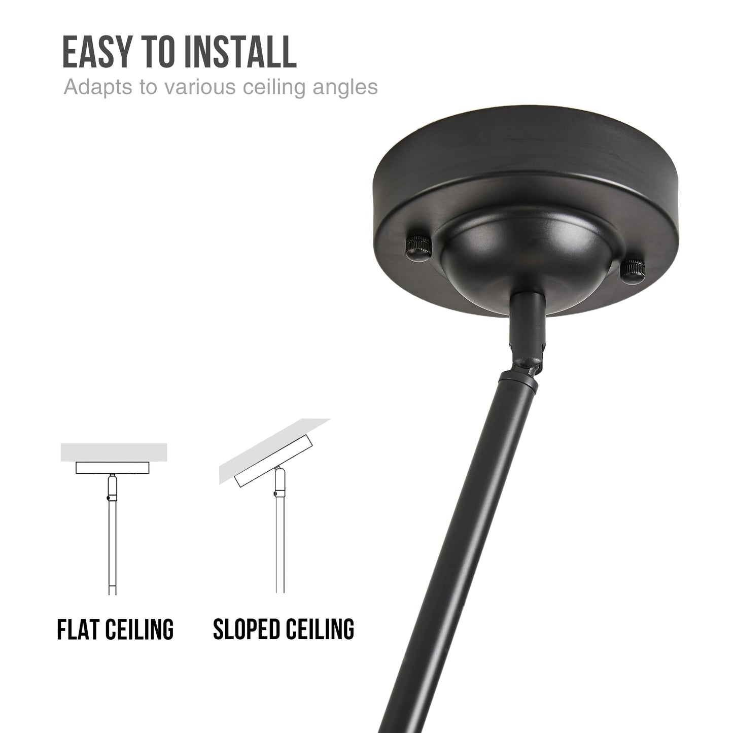 Fctwaks Schoolhouse Pendant Light  12 Black Schoolhouse Ceiling Light Fixture With Milk Glass White Shade  Adjustable Height  Mid Century Modern Pendant Lighting For Kitchen Island Dining Room