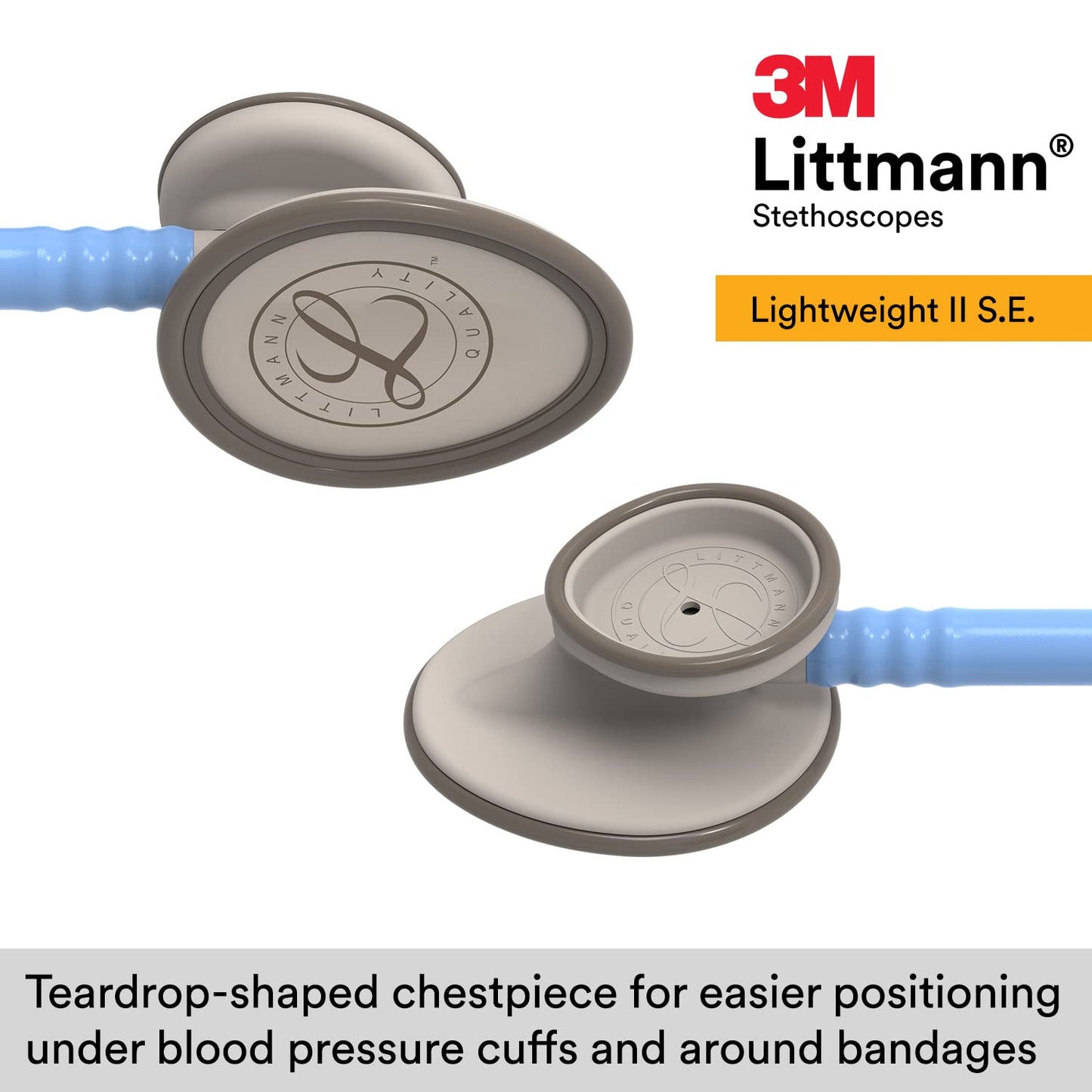 3M Littmann Lightweight II S.E. Stethoscope 2454, 28" Ceil Blue Tube