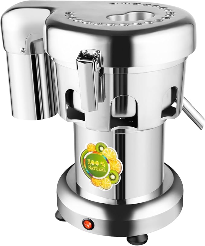 Commercial Juice Extractor 110V Electric Juicer 370W Heavy Duty Stainless Steel Centrifugal Juicer Machine Fruits Vegetables Juicer for Families Restaurants